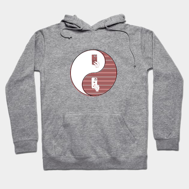 yin yang balance harmony design eastern philosophy phone Hoodie by 4rpixs